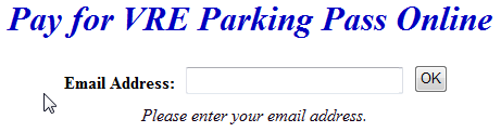 Enter email example screen