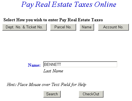 Pay another bill example screen